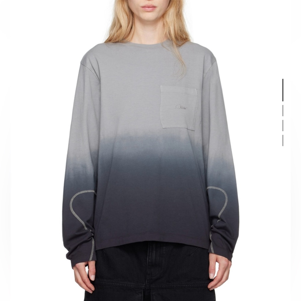 DIME Gray Gradient Long Sleeve T-Shirt